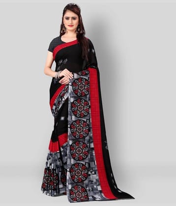 ANAND SAREES Georgette Printed Saree With Unstitched Blouse Piece ( Multicolor )