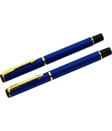 auteur Executive 801 Blue Color Roller Ball Pen Set of 2 Best Pen Gift Set.