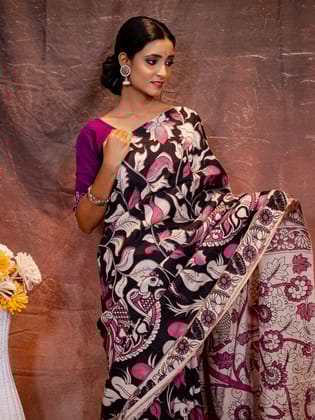 kalamkari silk saree