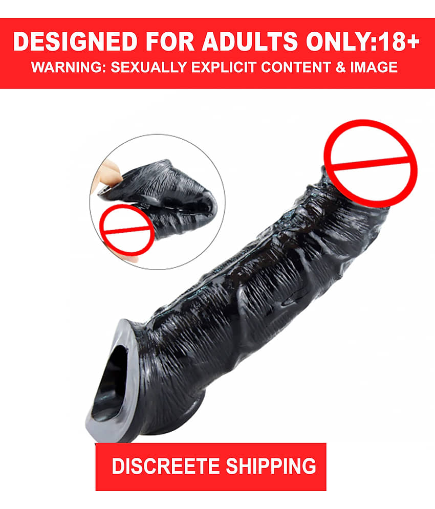 KING SIZE JUMBO 9 Inch Penis Extender Dragons Reusable Condom Washable Condom Silicone Condom