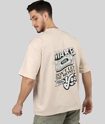 Chkokko Pack of 1 Cotton Blend Regular Fit Men's T-Shirt ( Beige )