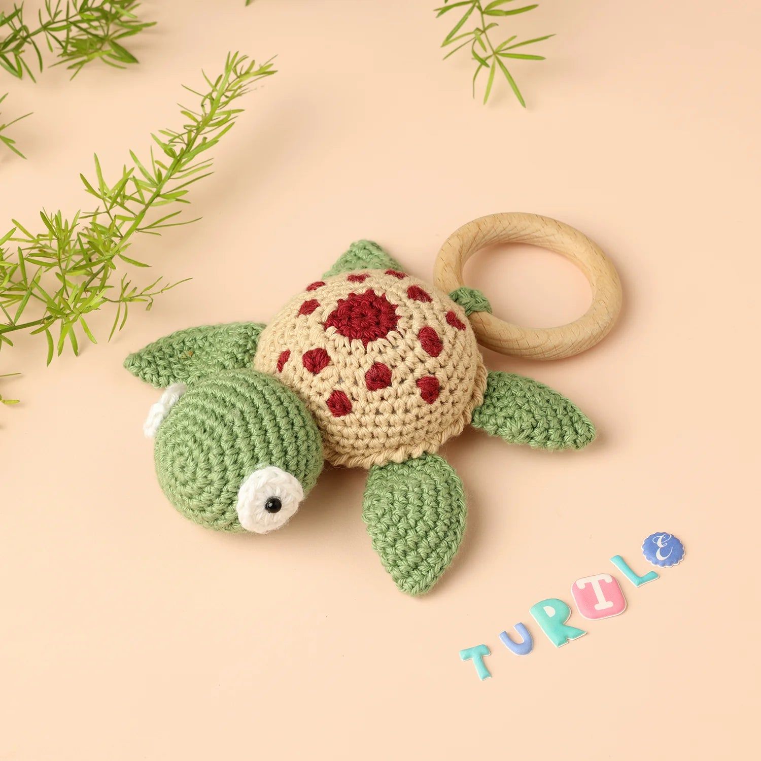 Crochet Karigari Turtle Baby Rattle