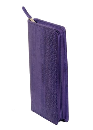 Sukeshcraft. RFID Safe Holder for 4 PASSPORTS,6 Card,Currency,Boarding Pass (Cork Purple)