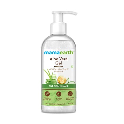 Mamaearth Aloe Vera Gel for Skin & Hair | With Pure Aloe Vera & Vitamin E | Hydrates Skin | Soothes Irritated Skin | Keeps Scalp Healthy | For Men & Women | 300 ml Mamaearth Aloe Vera Gel for Skin & Hair | With Pure Aloe Vera & Vitamin E | Hydrates Skin 