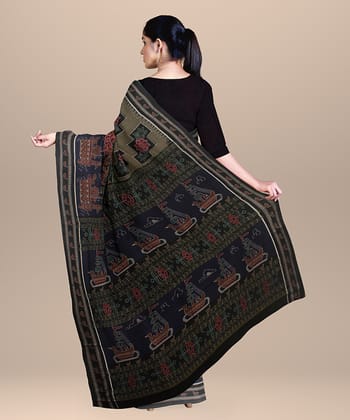 Multicolor  cotton Handloom Sambalpuri Saree Multicolor  cotton Handloom Sambalpuri Saree