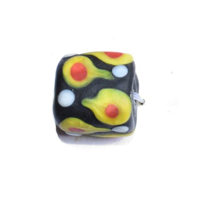 Beadwaala Handmade Fancy Lampwork Glass For Jewelry Making. (Square) SFL-140-Per Packet 25 Pcs / 15X15 MM