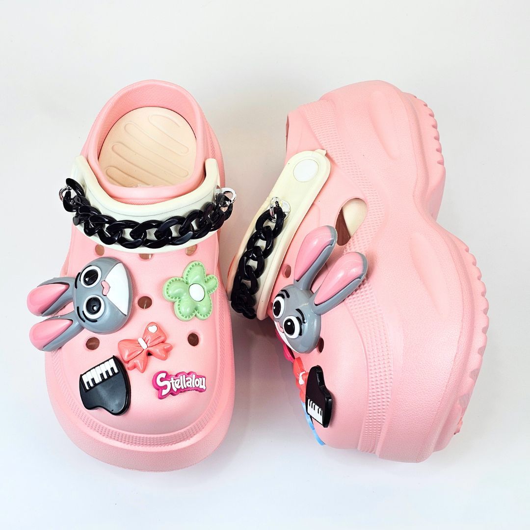 Pink Bunny Melody Clogs-39-40