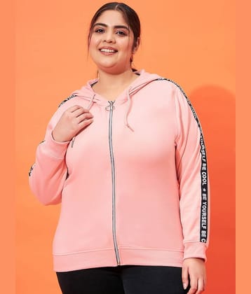 AUSTIVO Fleece Pink Hooded Sweatshirt