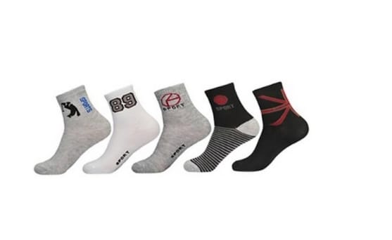 Breepree Sport Socks Pack of 5 Comfortable Breathable Athletic Socks for Men and Women