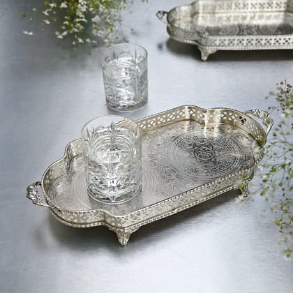 Pure Silver Plated Brass Tray