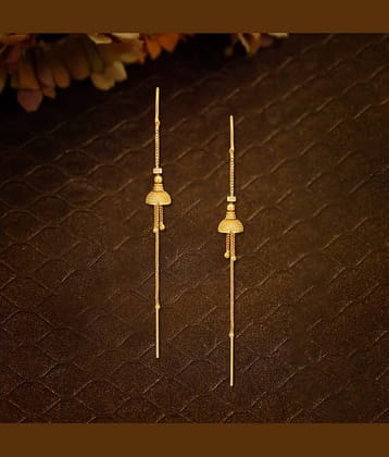 LUV FASHION Golden Bali Earrings ( Pack of 1 )