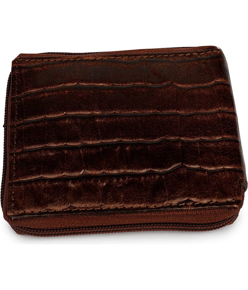 CIMONI Leather Solid Men's RFID Wallet With 4 Slots For Card ( Brown , Pack of 1 )