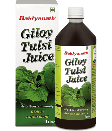 Baidyanath Giloy Tulsi Juice For Immunity and Digestion No Added Sugar Colour or Flavour 1L (Pack of 1)