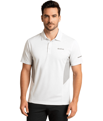RF RAVES White Polyester Regular Fit Men's Sports Polo T-Shirt ( Pack of 1 )