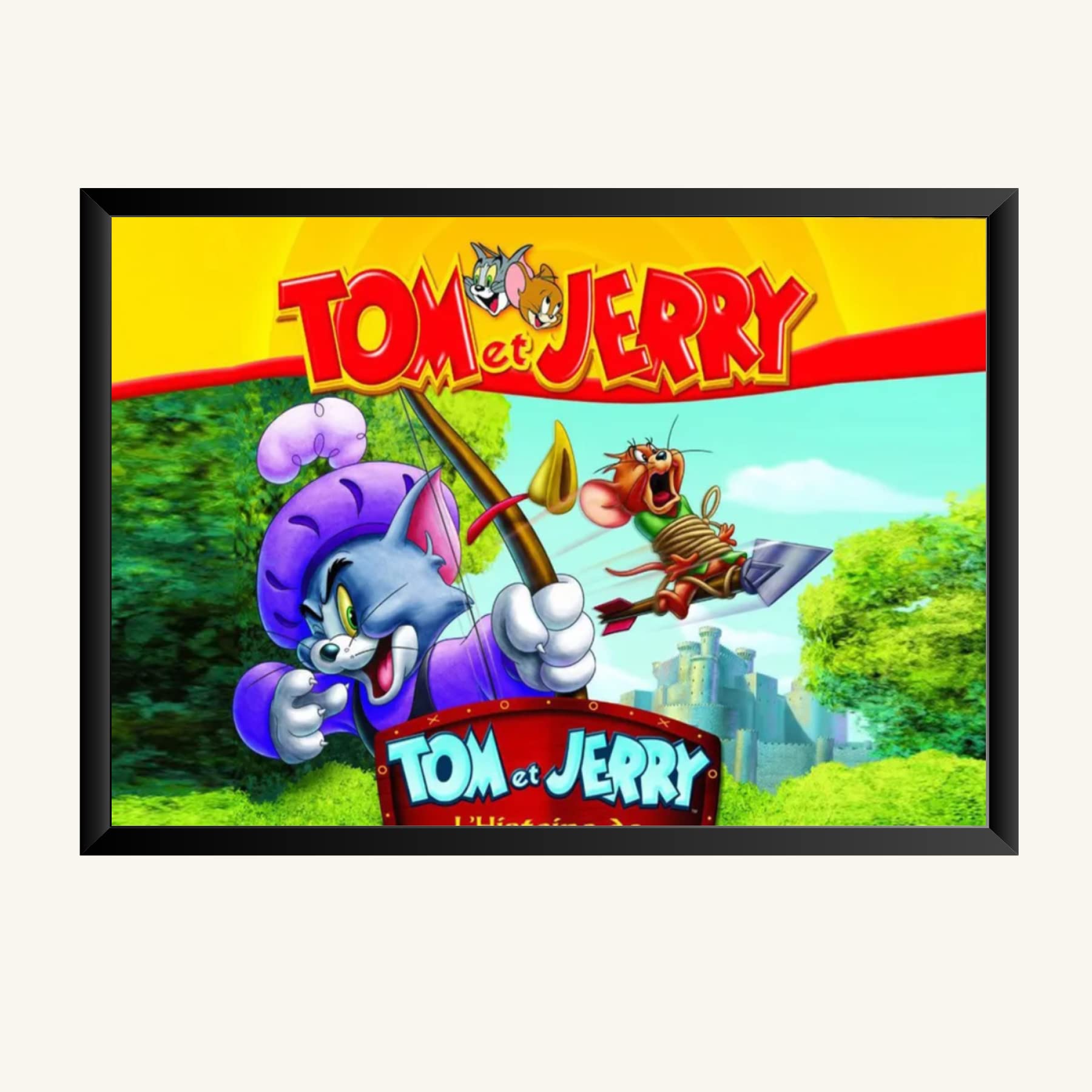 NOKKES Tom And Jerry Photo Frame Wall Poster 8X12 In Printed Poster Photo Paper 300Gsm Photo Frame For Wall Decoration _48