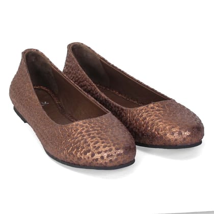 Brune & Bareskin  Women Brown Ballerina With Black Sole-39/6