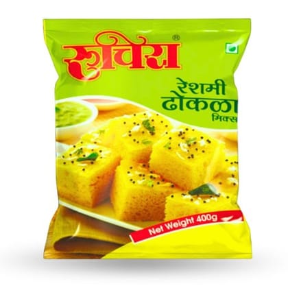 Ruchira Reshmi Dhokla Mix (400g) | Instant Khaman Dhokla Flour | Family Value Pack