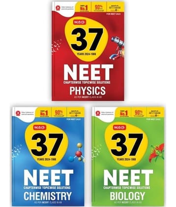 MTG 37 Years NEET Previous Year Solved Question Papers with NEET PYQ Chapterwise Topicwise Solutions - Physics, Chemistry & Biology