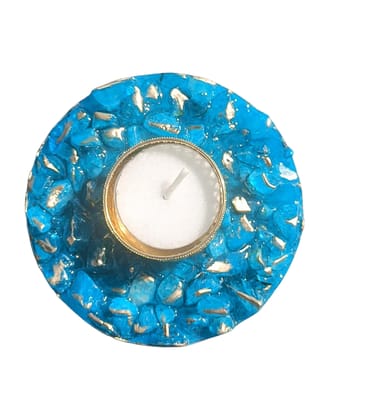 Elegant Handmade Geode Tea Light Holder - Stunning Decorative Candle Holder for Diwali & Home Décor