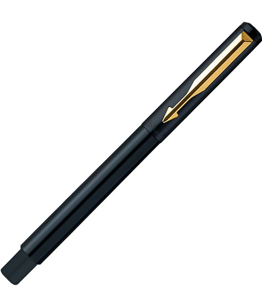 Parker Vector Standard Gold Trim Black Body Color Roller Ball Pen