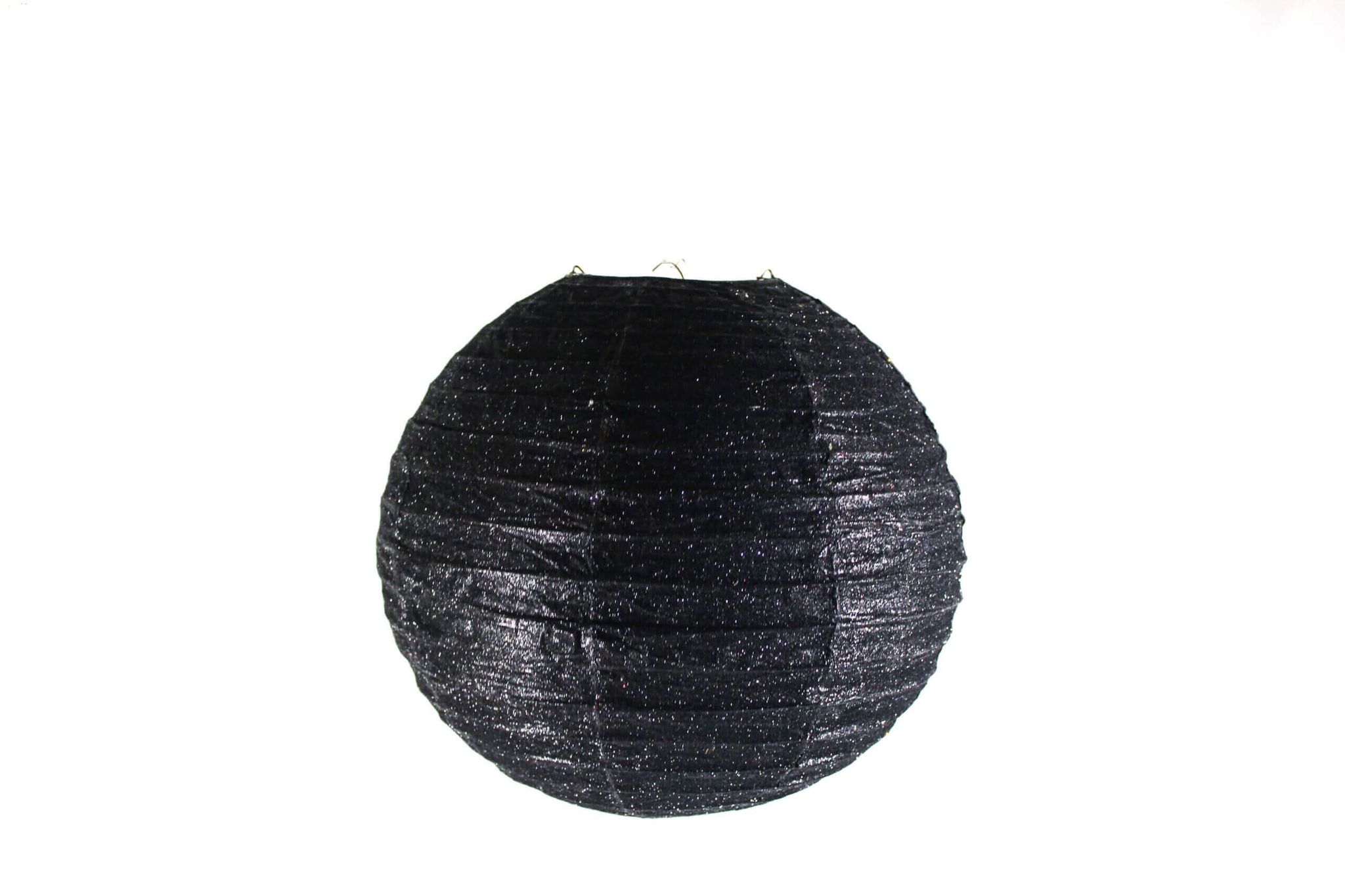 Black Glitter Lanterns 12"