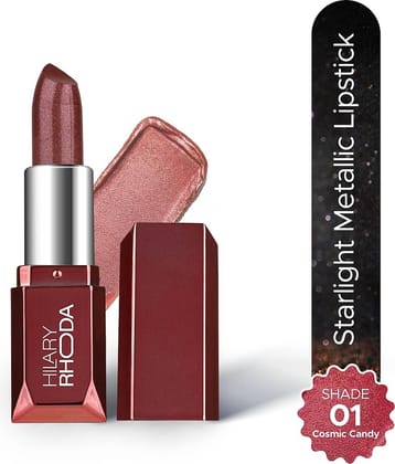 Hilary Rhoda Red Metallic Long Lasting Creme Lipstick ( Pack of 1 )