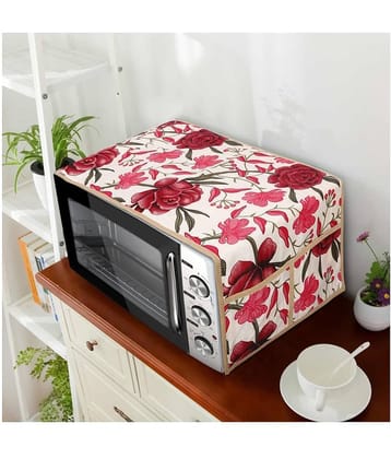 E-Retailer Single Poly-Cotton Red Microwave Oven Cover -