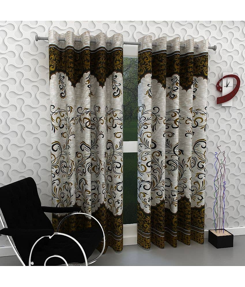 Tanishka Fabs Curtain 9 ft ( Pack of 2 ) - Multi Color