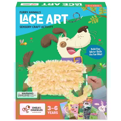 Furry Animal Lace Art Craft Activity Kit
