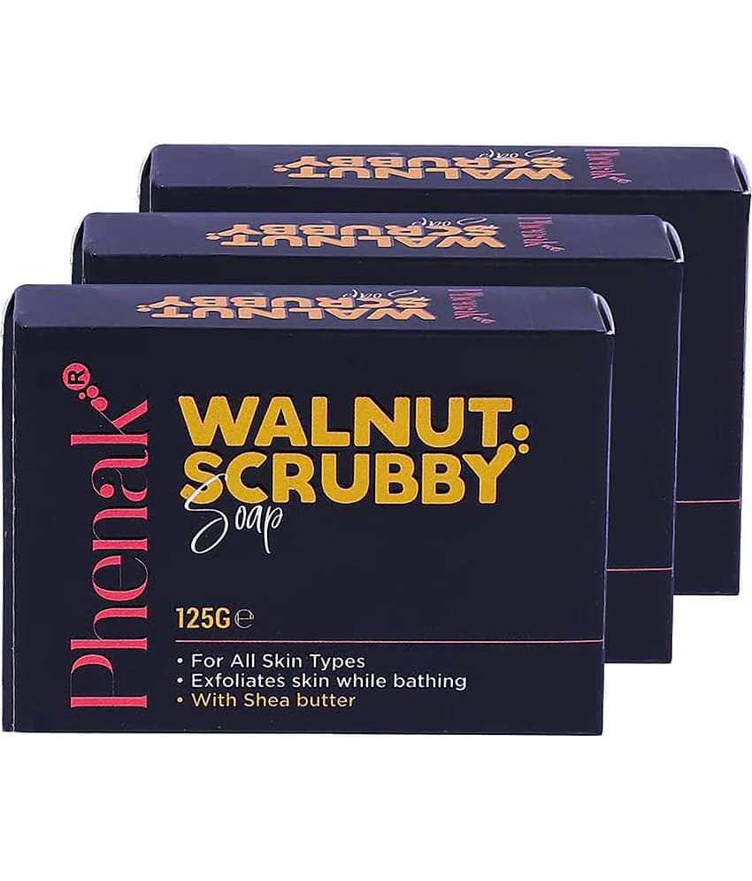 PHENAK INDIA Exfoliating Bathing Bar for All Skin Type ( Pack of 3 )