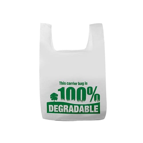 Enviclean Printed Biodegradable White Bags (500kg) | Offset Printed Food Grade | Branded Retail Packing