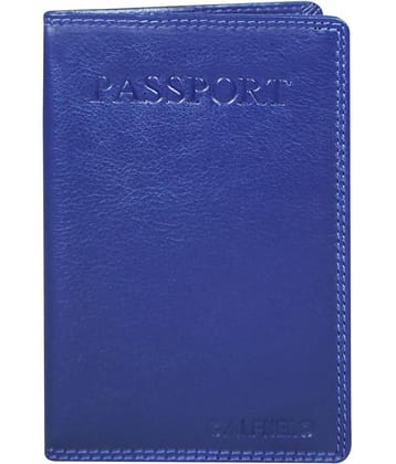 Calfnero Leather Purple Passport Holder