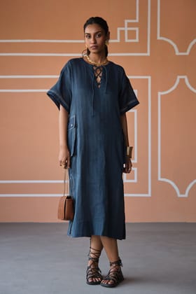 SUMMER DRESS-NAVY-XS