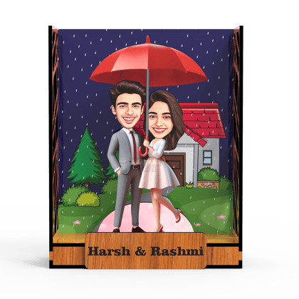 Avataar Studio Personalized Gift for Husband, Wife, Boyfriend, Girlfriend Character Caricature Photo Frame Unique Design Customized Gift for Friends & Family Return Gift (COUPLE 15 BOX)