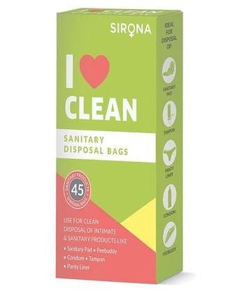 Sirona 45 Intimate Disposable Bag for Sanitary Pad/Tampons