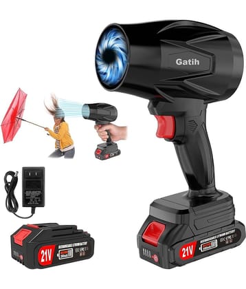 Cordless Leaf Blower with Battery and Charger, 400,000 RPM Turbo Air Jet Blower, Portable Lightweight Handheld Blower with Adjustable Speed for Patio Cleaning, Lawn Care, Car, Blowing Leaves and Dust