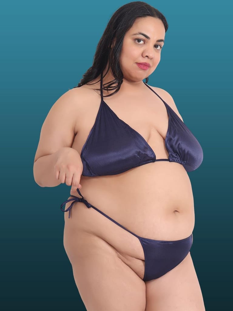 Plus Size Sexy Navy Honeymoon Bridal Bikini Set 13N - Nightwear & Loungewear | Buy online on ZillyBuy