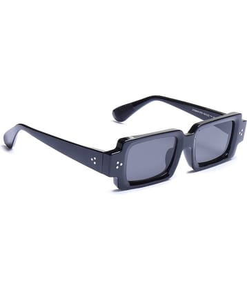 Hexxa Black Square Sunglasses ( Pack of 1 )