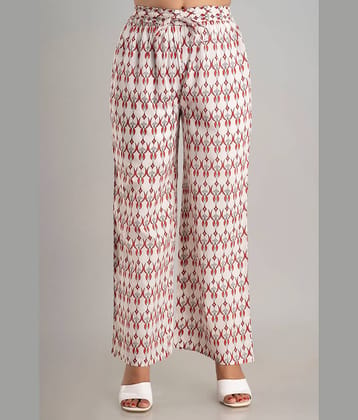 MAUKA - Red Rayon Women's Palazzo ( Pack of 1 )