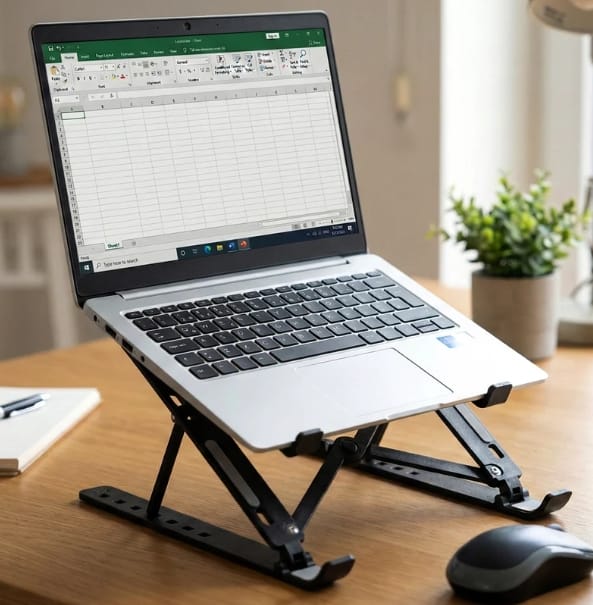 Adjustable Portable Tablet Stand  Ergonomic Holder Riser (Fiber Body | Up to 14 inch)