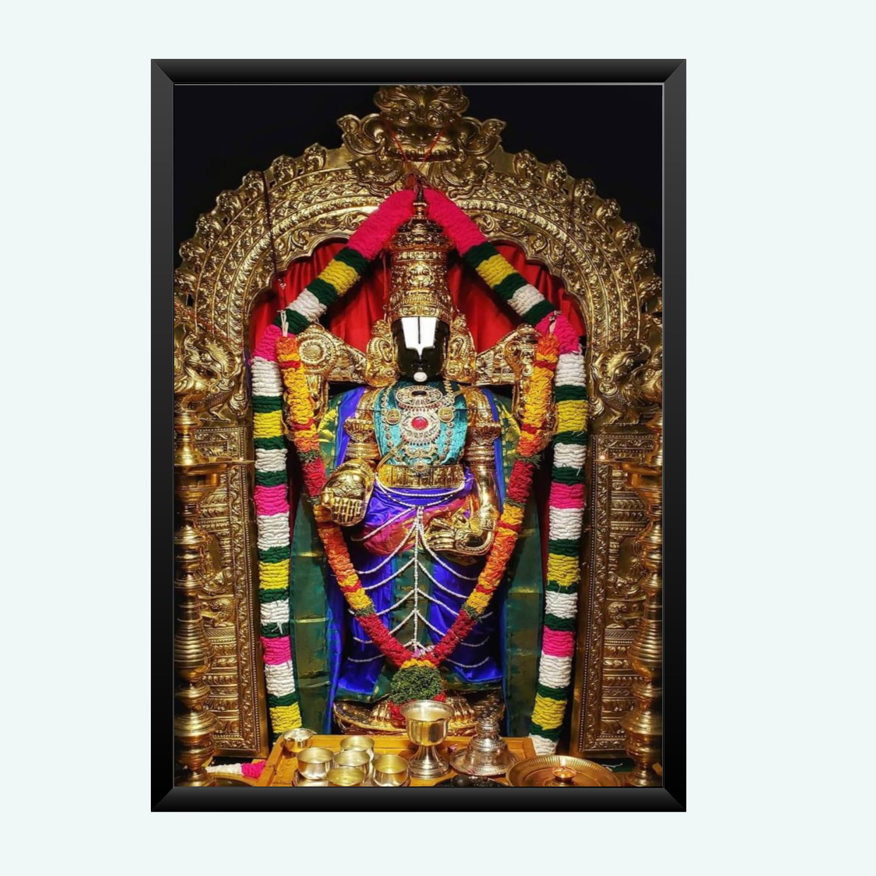 NOKKES tirupati blalaji Venkateswara tirupati blalaji Photo Frames Religious Photo frame 5X7 Inch Photo Frame_AQW56