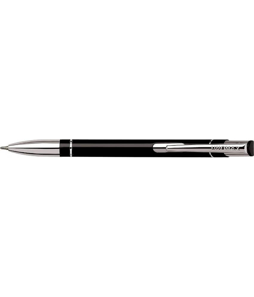 Unomax Valentino Premium Metal Body Jet Ink Technology Ball Pen (Pack Of 6, Blue)