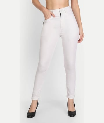 AngelFab - White Denim Skinny Fit Women's Jeans ( Pack of 1 )