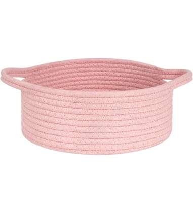 Generic Cotton 8x3 Inch Round Bedside Organizer With Out Lid (Pink)-PID66376 Generic Cotton 8x3 Inch Round Bedside Organizer With Out Lid (Pink)-PID66376