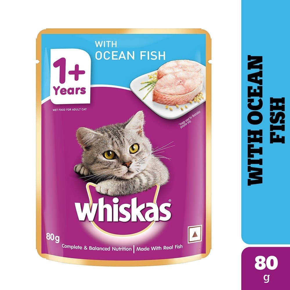 Whiskas Ocean Fish Adult (1+ Years) Wet Cat Food 85g