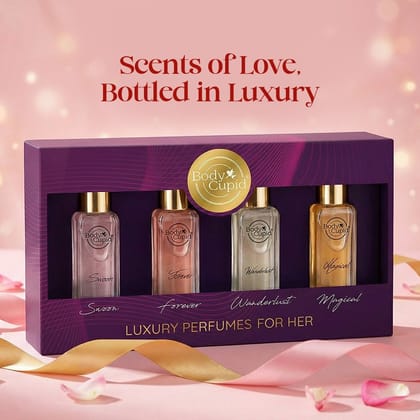 Body Cupid Luxury Eau de Epic Memories Perfume Gift Set for Women - 4 x 20 ml