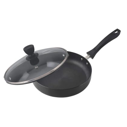 Induction Base Hard Anodized Fry Pan, 24 cm (Induction and Gas Stove Compatible)