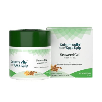 Kulsum’s Kaya Kalp Herbals Seaweed Eye Gel for Dark Circles & Puffiness Reduction, All Skin Types, 50 gm