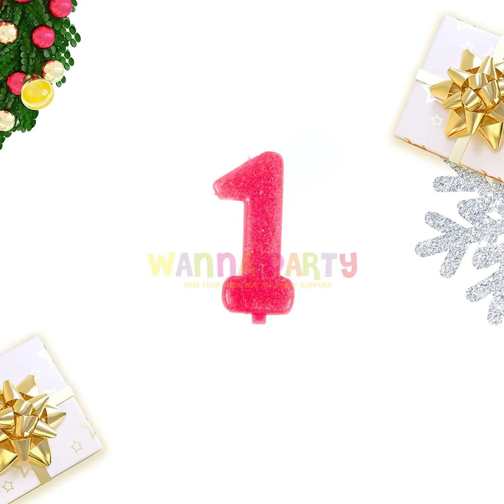No. 1 Pink Birthday Candle - Party and Festive Needs | Buy online on ZillyBuy