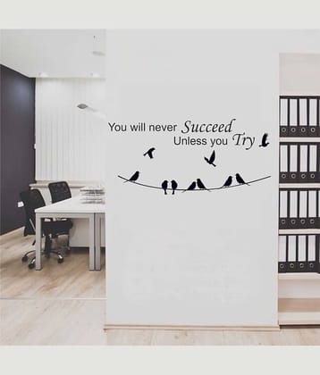 Asmi Collection Success Motivational Quotes Wall Sticker ( 36 x 80 cms )